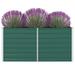 vidaXL Raised Garden Bed 63"x31.5"x30.3" Galvanized Steel Green