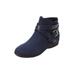 Extra Wide Width Women's The Bronte Bootie by Comfortview in Navy (Size 9 WW)