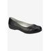 Wide Width Women's Clara Flat by Cliffs in Black Burnished Smooth (Size 7 1/2 W)