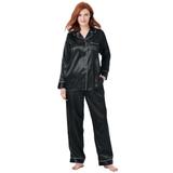 Plus Size Women's The Luxe Satin Pajama Set by Amoureuse in Black (Size 22/24) Pajamas