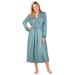 Plus Size Women's Marled Long Duster Robe by Dreams & Co. in Deep Teal Marled (Size 14/16)