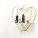 Urban Outfitters Wall Decor | Gold Heart Metal Rack Wall Floating Shelve | Color: Gold | Size: Os