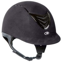 IRH IR4G Amara Suede Helmet - XL - Black/Black Gloss Vent - Smartpak