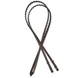 Plymouth Plain Laced Reins by SmartPak - 54" - Chocolate Brown - Smartpak