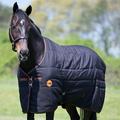 Rambo Ionic Stable Blanket - 75 - Medium (200 g) - Black w/ Black and Orange - Smartpak