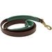 SmartPak Soft Padded Leather Dog Leash - 1/2" - Havana/Green - Smartpak