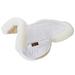 Fleeceworks Classic Sheepskin Half Pad With Rolled Edge - L - White - Smartpak