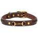 Raised Snaffle Bit Collar - 14 - Havana/Brass - Smartpak