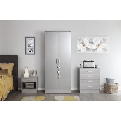 Silver 3pc Bedroom Furniture Set