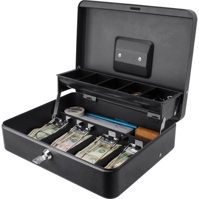 Barska 12 inch Standard Register Style Cash Box with Key Lock - N/A