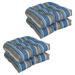 19-inch Rounded Back Tufted Indoor/Outdoor Chair Cushions (Set of 4) - 19" x 19"