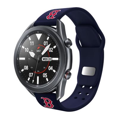 "Navy Boston Red Sox 20mm Samsung Compatible Watch Band"