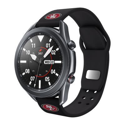 Black San Francisco 49ers 22mm Samsung Compatible Watch Band