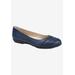 Wide Width Women's Clara Flat by Cliffs in Navy Burnished Smooth (Size 11 W)