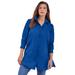 Plus Size Women's Kate Tunic Big Shirt by Roaman's in Dark Sapphire (Size 36 W) Button Down Tunic Shirt