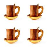 Rainforest Bowls 3" Acacia Cup, Teaspoon, & Saucer/Set Size: 2, Wood | 4.3 H in | Wayfair AWRB-0004-04