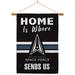 Breeze Decor Home is Where Double Sided Polyester 19" x 13" Flag Set in Black/Gray | 40 H x 28 W in | Wayfair BD-MI-HS-108461-IP-BO-03-D-US20-BD