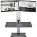 Victor Technology Height Adjustable Universal 2 Screen Desk Mount in Black | 9 H x 31.5 W x 26.25 D in | Wayfair DC450