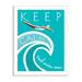 Stupell Industries Keep Calm & Swim on - Graphic Art in Blue | 15 H x 10 W x 0.5 D in | Wayfair ae-715_wd_10x15