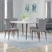 George Oliver Halimah 5 Piece Dining Set Wood/Upholstered/Metal in Brown/Gray/White | Wayfair 2C9D9AD70B534A48BF4FE9BAD0AF5D13