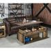 Steelside™ Galilhai Lift Top Block Coffee Table w/ Storage Wood/Metal in Brown | 19.09 H x 51.89 W x 23.62 D in | Wayfair