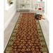 Brown 168 x 0.3 in Area Rug - Winston Porter Animal Print Pet Paw & Bone Design Green Color Slip Resistant Backing Low Pile Rug by Feet Nylon | Wayfair