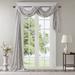 Charlton Home® Niord Solid Sheer Window Scarf Polyester in Gray | 216 H in | Wayfair CHRL6945 42396995