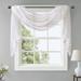 Charlton Home® Niord Solid Sheer Window Scarf Polyester in White | 144 H in | Wayfair CHRL6945 42396990