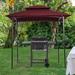 Arlmont & Co. Effresh Outdoor Grill Gazebo 8 X 5 Ft, Shelter Tent, Double Tier Soft Top Canopy & Steel Frame w/ Hook & Bar Counters | Wayfair