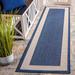 Blue/Navy 27 x 0.2 in Area Rug - Sand & Stable™ VIlmar Navy/Beige Indoor/Outdoor Area Rug | 27 W x 0.2 D in | Wayfair