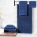 Anne Klein Reverie Antimicrobial Towel Set 6 Piece 100% Cotton Towel Set in Blue | 30 W in | Wayfair 4000000279