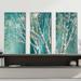 Loon Peak® Blue Birch Horizontal - Wrapped Canvas Painting Print Canvas in White | 24 H x 36 W x 0.75 D in | Wayfair