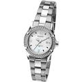 Accurist Women's Quartz Watch with White Dial Analogue Display and Silver Stainless Steel Bracelet Lb1540P