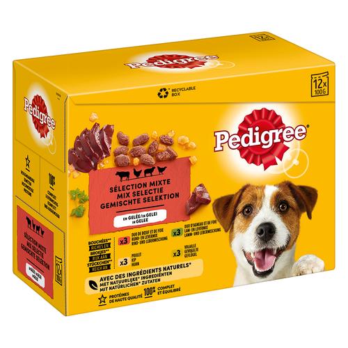 48 x 100g Adult Pouch in Gelee Pedigree Hundefutter nass