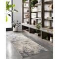 Green/White 32 x 0.25 in Area Rug - Williston Forge Eleanore Abstract Sand/Mist Area Rug Metal | 32 W x 0.25 D in | Wayfair