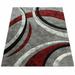 Red 23.5 x 0.51 in Area Rug - Wade Logan® Ultan Abstract Gray/Area Rug Polypropylene | 23.5 W x 0.51 D in | Wayfair