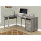 Latitude Run® Computer Desk, Home Office, Corner, Storage Drawers, 80"L, L Shape, Work, Laptop, Metal, Black Wood/Metal in Gray | Wayfair