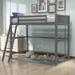 Harriet Bee Velmanikandan Solid Wood Twin Size Loft Bed w/ Ladder Wood in Gray | 67.5 H x 41.8 W x 79.5 D in | Wayfair