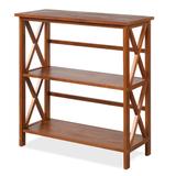 3-Tier Bookcase and Bookshelf Wooden Open Shelf Bookcase