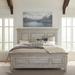 Heartland Antique White King Panel Bed