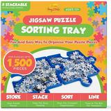 Jigsaw Puzzle Storage and Sorting Trays Pack of 8 - Stackable Puzzle Shaped Organizer Trays| Better Sort Patterns Shapes and Colors Gift for Puzzlers