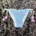 Victoria's Secret Swim | 2/$20 Victoria's Secret Crochet Bikini Bottom | Color: Blue/White | Size: L