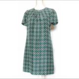 J. Crew Dresses | J. Crew Silk Swoop Dress Latticework Medallion | Color: Green/Purple | Size: 4