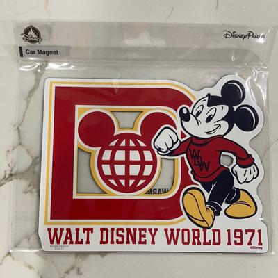 Disney Other | 3/$35! Walt Disney World 1971 Logo Magnet Mickey | Color: Brown | Size: Os