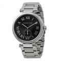 Michael Kors Accessories | Michael Kors Skylar Black Dial Ss Watch | Color: Black/Silver | Size: Os