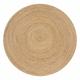 Jute Braided Rug, 6' Round Natural, Hand Woven Reversible Rugs for Kitchen Living Room Entryway, 6 Feet Round