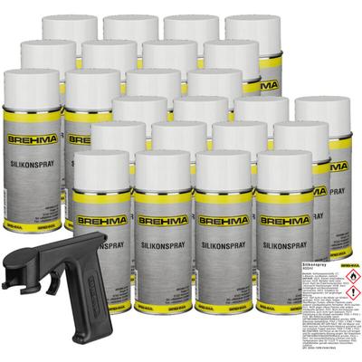 24x Brehma Silikonspray 400ml Schmiermittel Schmierstoff Siliconespray mit Griff