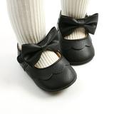 Kiapeise Baby Girls Princess Dress Shoes, Cute Mary Jane Flats with Bowknot Toddler Anti-Slip Rubber Sole First Walkers