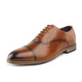 Bruno Marc Mens Fashion Oxford Shoes Lace up Wing Tip Dress Shoes Brogue Casual Shoes WILLIAM_1 CAMEL Size 6.5