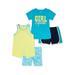 Cheetah Girls Graphic Performance T-Shirt, Tank Top and Shorts, 4-Piece Active Set, Sizes 4-18 & Plus